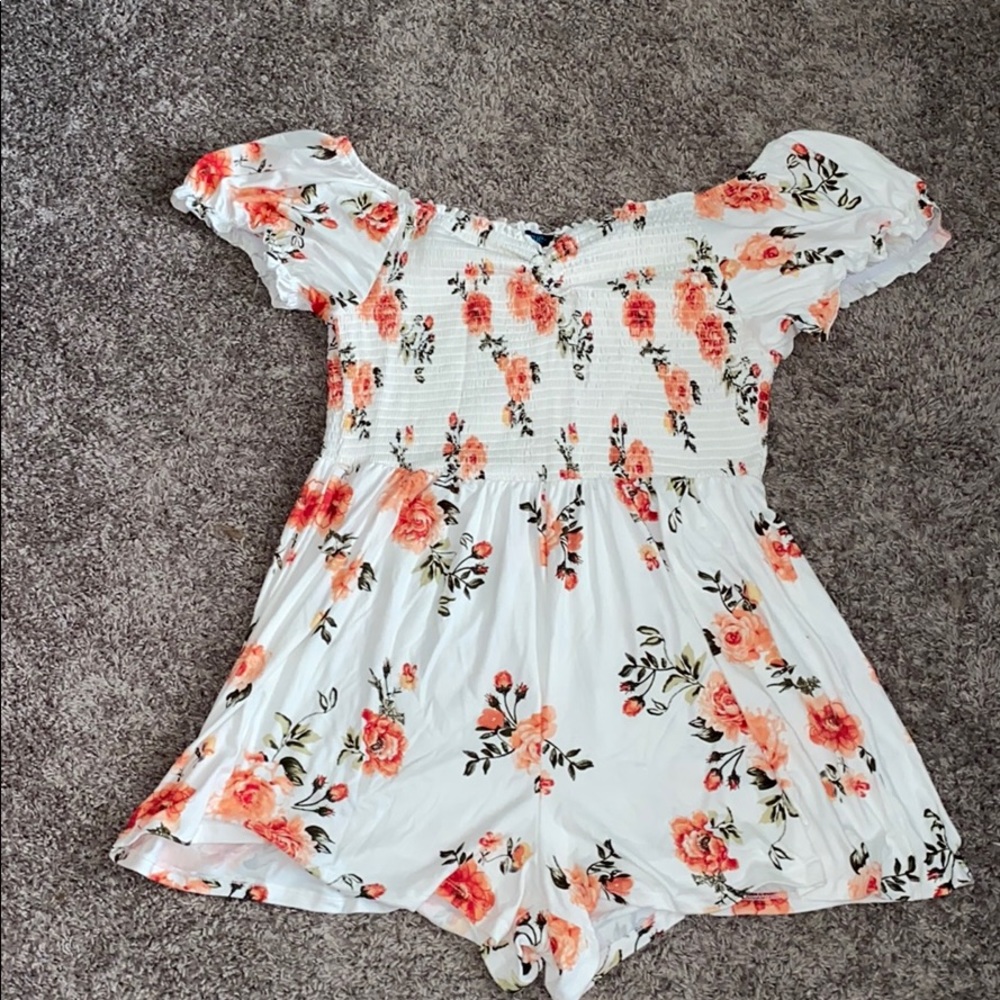 White floral Romper
